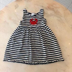 Luigi Kids,  Girls Nautical Crab Tank Dress, size 6